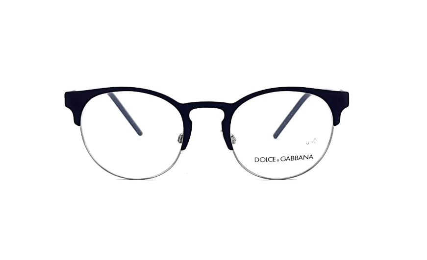 Dolce & Gabbana 男士黑色金属圆形眼镜DG1331/1280